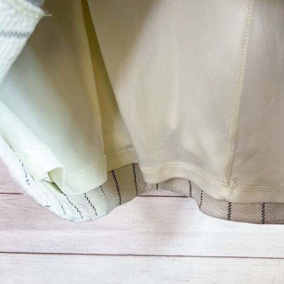 Gianni Bini Ivory/ Black Embroidery Tianna Stretch Dress Stripe Boho Size M - Picture 8 of 11